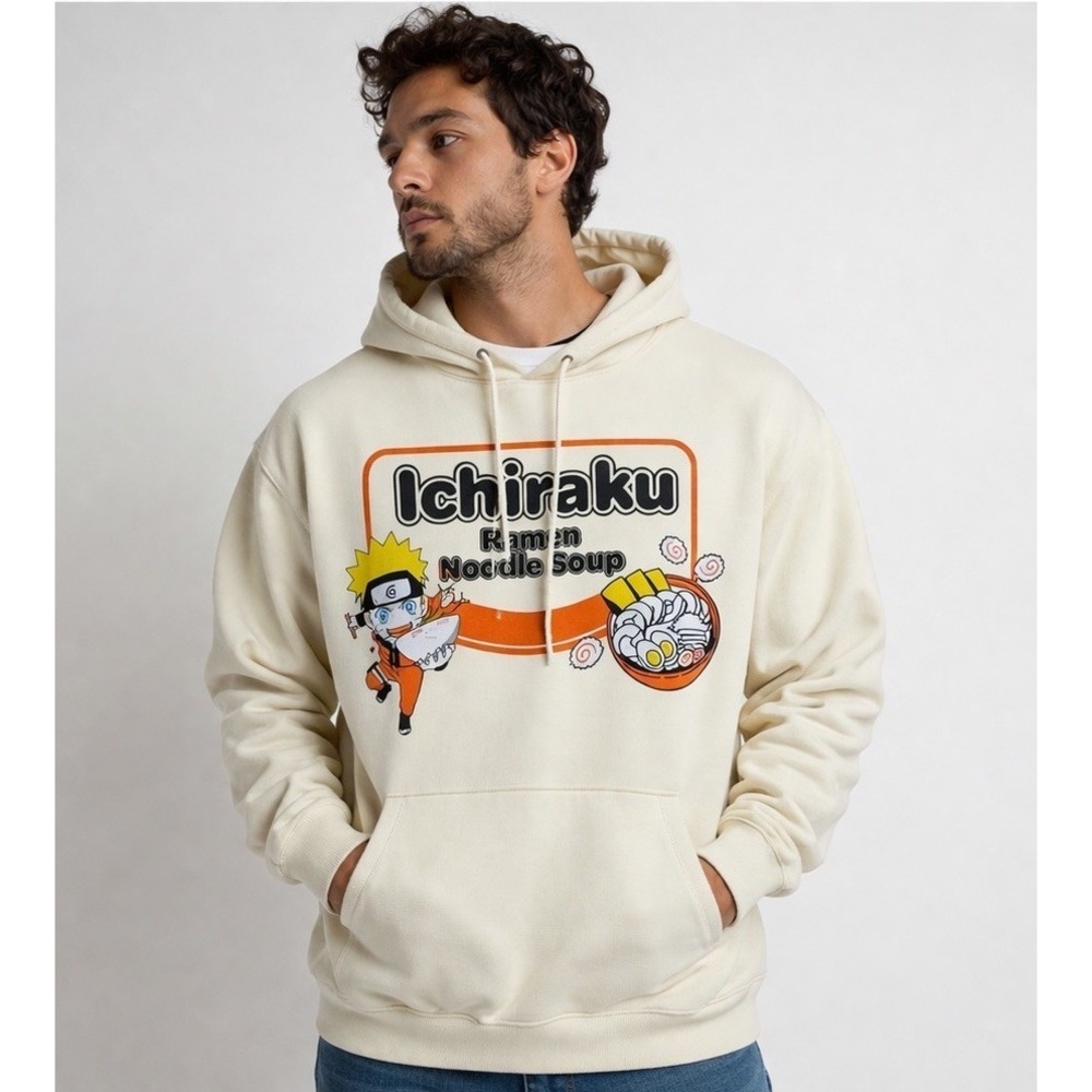 Naruto Shippuden‎ Ichiraku Ramen Hoodie Men's Sz 3XL Anime Graphic Sweatshirt